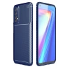 Realme 7 Kılıf Auto Focus Karbon Kapak - Lacivert