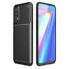 Realme 7 Kılıf Auto Focus Karbon Kapak - Siyah