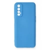 Realme 7 Kılıf Nano içi Kadife Silikon - Mavi