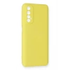 Realme 7 Kılıf Nano içi Kadife Silikon - Sarı