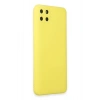 Realme C11 Kılıf Nano içi Kadife Silikon - Sarı