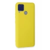 Realme C15 Kılıf Nano içi Kadife Silikon - Sarı