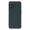 Realme C35 Kılıf Nano içi Kadife Silikon - Koyu Yeşil