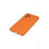 Realme C35 Kılıf Nano içi Kadife Silikon - Turuncu