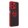 Realme C53 Kılıf Montreal Yüzüklü Silikon Kapak - Kırmızı