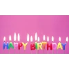 Rengarenk Happy Birthday Yazılabilen Doğum Günü Mumu (4887)