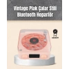 Retro Bluetooth Hoparlör – Yumuşak Gece Lambası Ve Saat Göstergeli