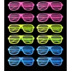 Retro Neon Fosforlu Panjur Gözlük 12 Adet – 80’ler 90’lar Parti Stili