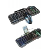 Rgb Işıklı Gaming Oyuncu Klavye Q Klavye Mouse Hediyeli