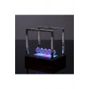 RGB Işıklı Newton Denge Topu – Renkli Şeffaf Denge Topları, Pilli Masaüstü Dekoratif Aksesuar