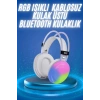 Rgb Işıklı Yüksek Ses Kaliteli Kablosuz Kulak Üstü Bluetooth Kulaklık