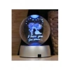 Romantik Işıklı Kristal Küre – “I Love You Forever” RGB Led Işıklı Pilli