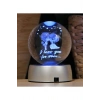 Romantik Işıklı Kristal Küre – “I Love You Forever” RGB Led Işıklı Pilli