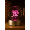 Romantik Işıklı Kristal Küre – “I Love You Forever” RGB Led Işıklı Pilli