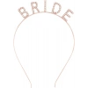 Rose Gold Bekarlığa Veda Kristal Taş Bride Tacı