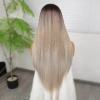 Rus Kumralı Beyaz Platin Ombreli ve Işıltılı Fiber Sentetik Tül Peruk