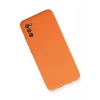 Samsung Galaxy A02S Kılıf Nano içi Kadife Silikon - Turuncu