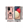 Samsung Galaxy A02S Kılıf Sofya Yüzüklü Silikon Kapak - Rose