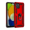 Samsung Galaxy A03 Kılıf Sofya Yüzüklü Silikon Kapak - Kırmızı