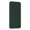 Samsung Galaxy A03S Kılıf Nano içi Kadife Silikon - Koyu Yeşil