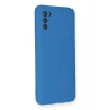 Samsung Galaxy A03S Kılıf Nano içi Kadife Silikon - Mavi