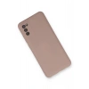 Samsung Galaxy A03S Kılıf Nano içi Kadife Silikon - Pudra