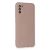 Samsung Galaxy A03S Kılıf Nano içi Kadife Silikon - Pudra
