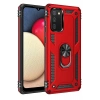 Samsung Galaxy A03S Kılıf Sofya Yüzüklü Silikon Kapak - Kırmızı