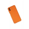 Samsung Galaxy A04 Kılıf Nano içi Kadife Silikon - Turuncu
