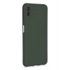Samsung Galaxy A04E Kılıf Nano içi Kadife Silikon - Koyu Yeşil