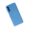 Samsung Galaxy A04S Kılıf Nano içi Kadife Silikon - Mavi