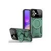Samsung Galaxy A06 Kılıf Joy Lens Standlı Kapak - Koyu Yeşil