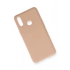 Samsung Galaxy A10S Kılıf Nano içi Kadife Silikon - Pudra