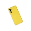 Samsung Galaxy A14 4G Kılıf Nano içi Kadife Silikon - Sarı