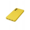 Samsung Galaxy A14 4G Kılıf Nano içi Kadife Silikon - Sarı