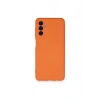 Samsung Galaxy A14 4G Kılıf Nano içi Kadife Silikon - Turuncu