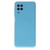 Samsung Galaxy A22 Kılıf Nano içi Kadife Silikon - Mavi