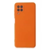 Samsung Galaxy A22 Kılıf Nano içi Kadife Silikon - Turuncu