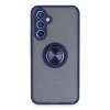 Samsung Galaxy A34 5G Kılıf Montreal Yüzüklü Silikon Kapak - Lacivert