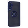 Samsung Galaxy A35 5G Kılıf Montreal Yüzüklü Silikon Kapak - Lacivert