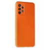 Samsung Galaxy A52 Kılıf Nano içi Kadife Silikon - Turuncu