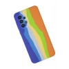 Samsung Galaxy A53 5G Kılıf Ebruli Lansman Silikon - Mavi-Turuncu