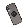 Samsung Galaxy A70 Kılıf Montreal Yüzüklü Silikon Kapak - Siyah