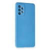 Samsung Galaxy A72 Kılıf Nano içi Kadife Silikon - Mavi