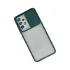 Samsung Galaxy A72 Kılıf Palm Buzlu Kamera Sürgülü Silikon - Yeşil