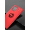 Samsung Galaxy A91 / S10 Lite Kılıf Range Yüzüklü Silikon - Kırmızı