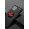 Samsung Galaxy A91 / S10 Lite Kılıf Range Yüzüklü Silikon - Siyah-Kırmızı