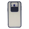 Samsung Galaxy J7 Kılıf Palm Buzlu Kamera Sürgülü Silikon - Lacivert
