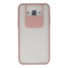 Samsung Galaxy J7 Kılıf Palm Buzlu Kamera Sürgülü Silikon - Pembe