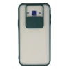 Samsung Galaxy J7 Kılıf Palm Buzlu Kamera Sürgülü Silikon - Yeşil